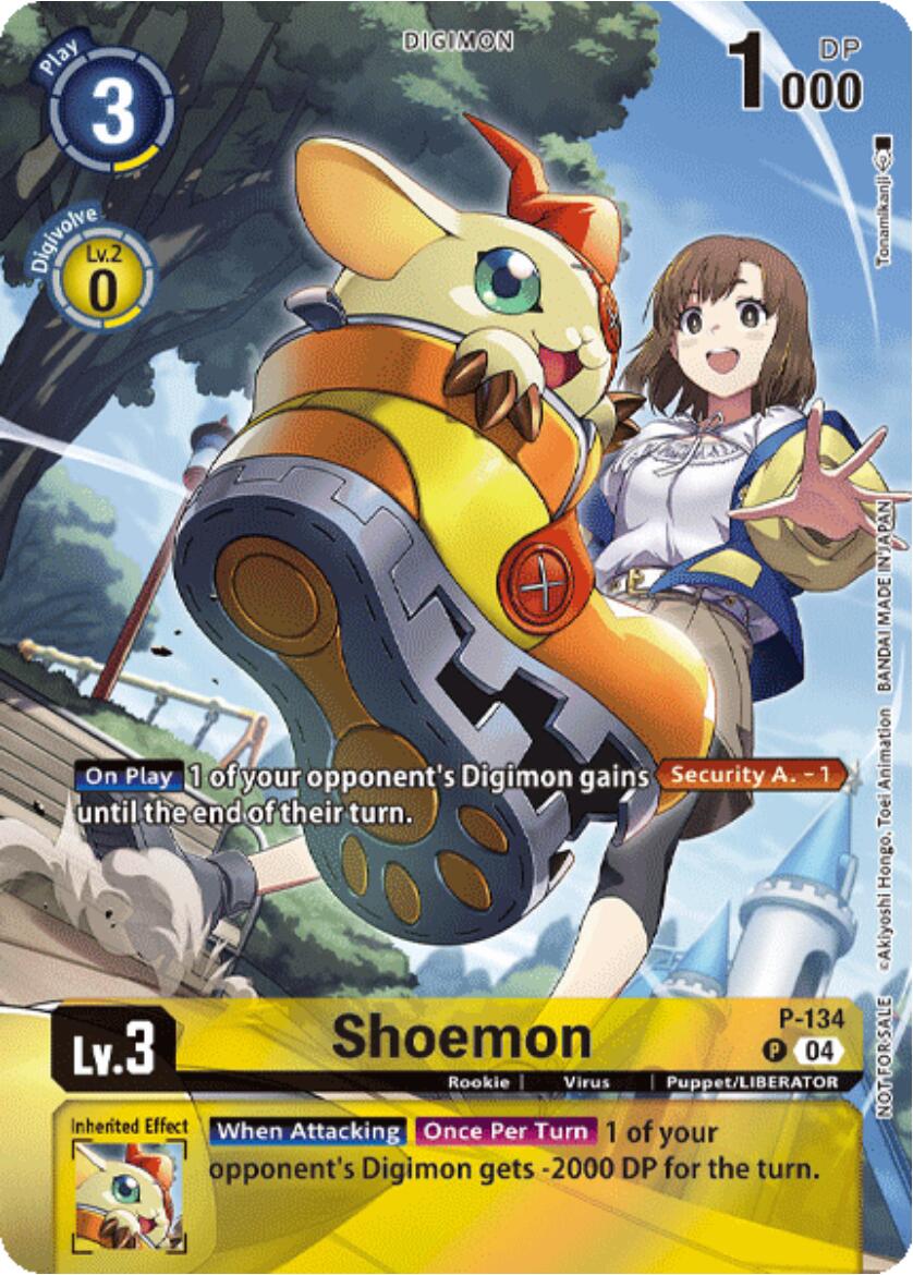 Shoemon [P-134] (Digimon Liberator Promotion) (Textured) [Promotional Cards] | Devastation Store