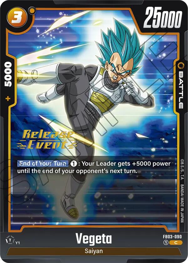 Vegeta (FB03-090) [Raging Roar Release Event Cards] | Devastation Store