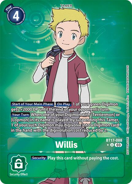 Willis [BT17-088] (Box Promotion Pack: Secret Crisis) [Secret Crisis] | Devastation Store