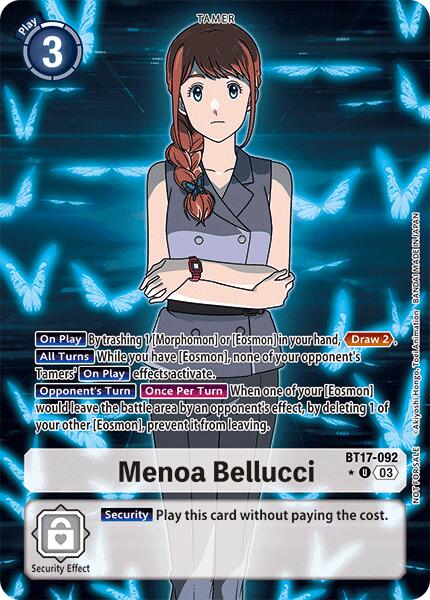 Menoa Bellucci [BT17-092] (Box Promotion Pack: Secret Crisis) [Secret Crisis] | Devastation Store