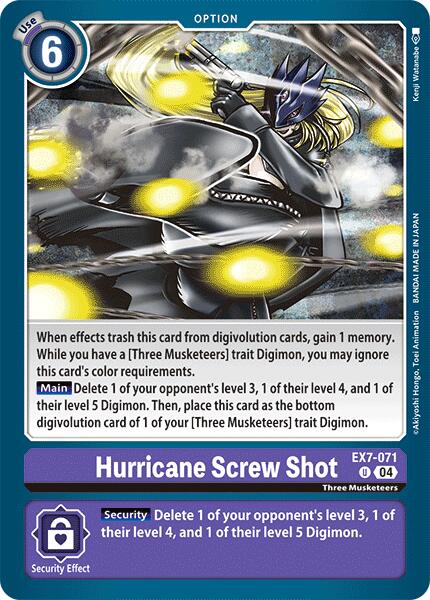 Hurricane Screw Shot [EX7-071] [Digimon LIBERATOR] | Devastation Store