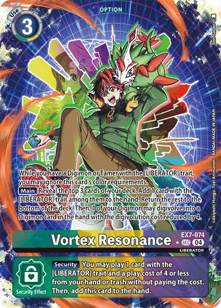 Vortex Resonance [EX7-074] (Alternate Art) [Digimon LIBERATOR] | Devastation Store