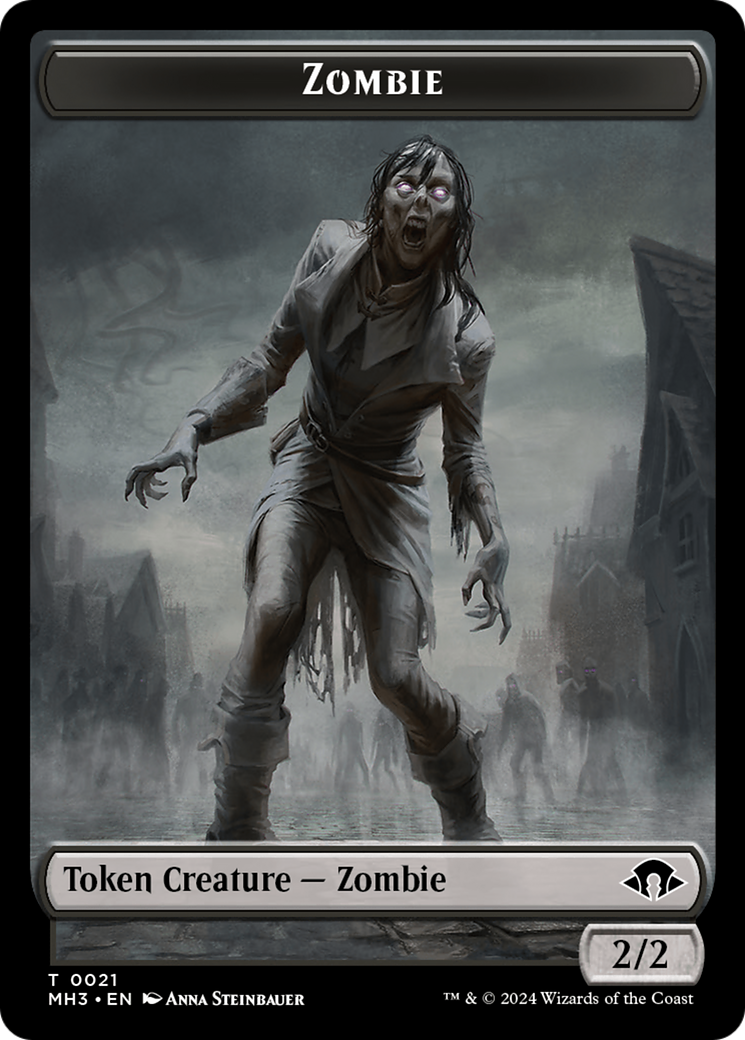 Eldrazi Spawn // Zombie Double-Sided Token [Modern Horizons 3 Tokens] | Devastation Store