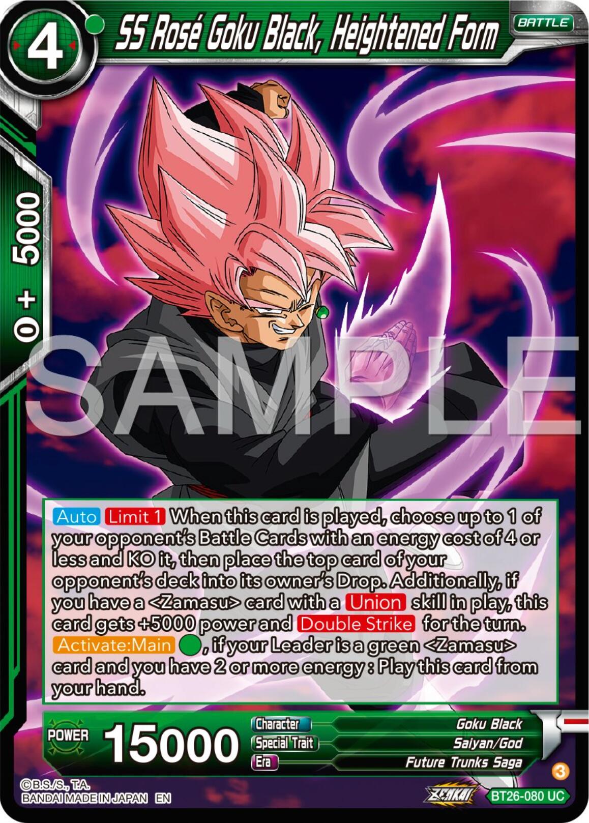 SS Rose Goku Black, Heightened Form (BT26-080) [Ultimate Advent] | Devastation Store