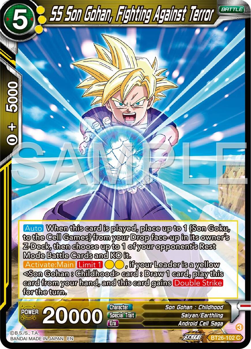 SS Son Gohan, Fighting Against Terror (BT26-102) [Ultimate Advent] | Devastation Store