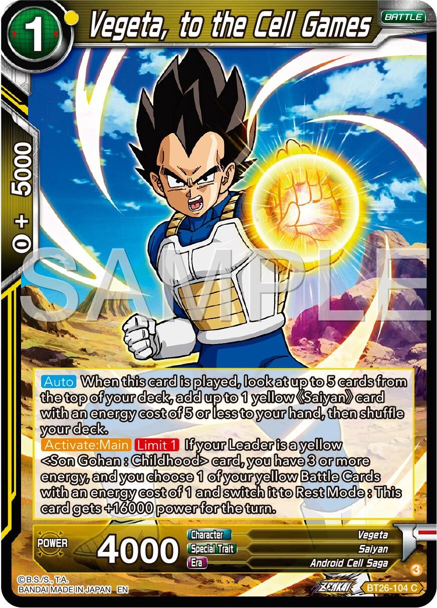 Vegeta, to the Cell Games (BT26-104) [Ultimate Advent] | Devastation Store