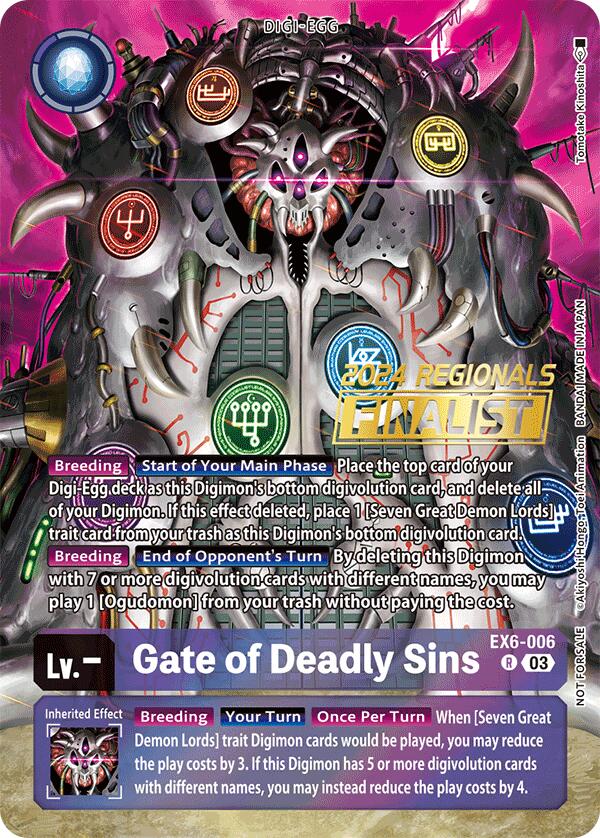 Gate of Deadly Sins [EX6-006] (2024 Regionals Finalist) [Infernal Ascension] | Devastation Store