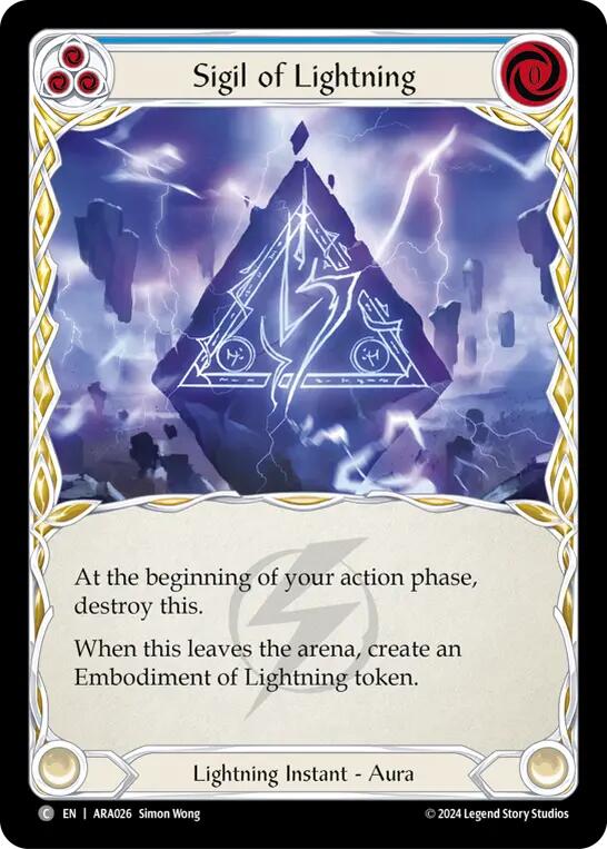 Sigil of Lightning [ARA026] (Rosetta Aurora Blitz Deck) | Devastation Store