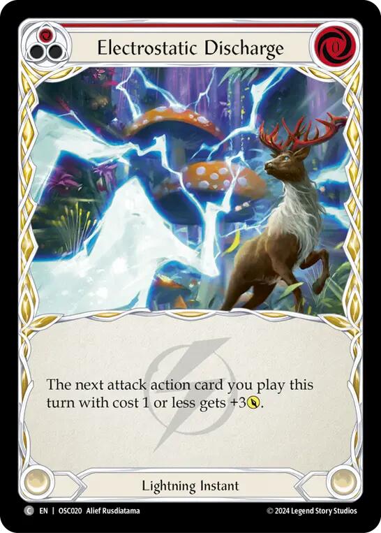 Electrostatic Discharge (Red) [OSC020] (Rosetta Oscilio Blitz Deck) | Devastation Store