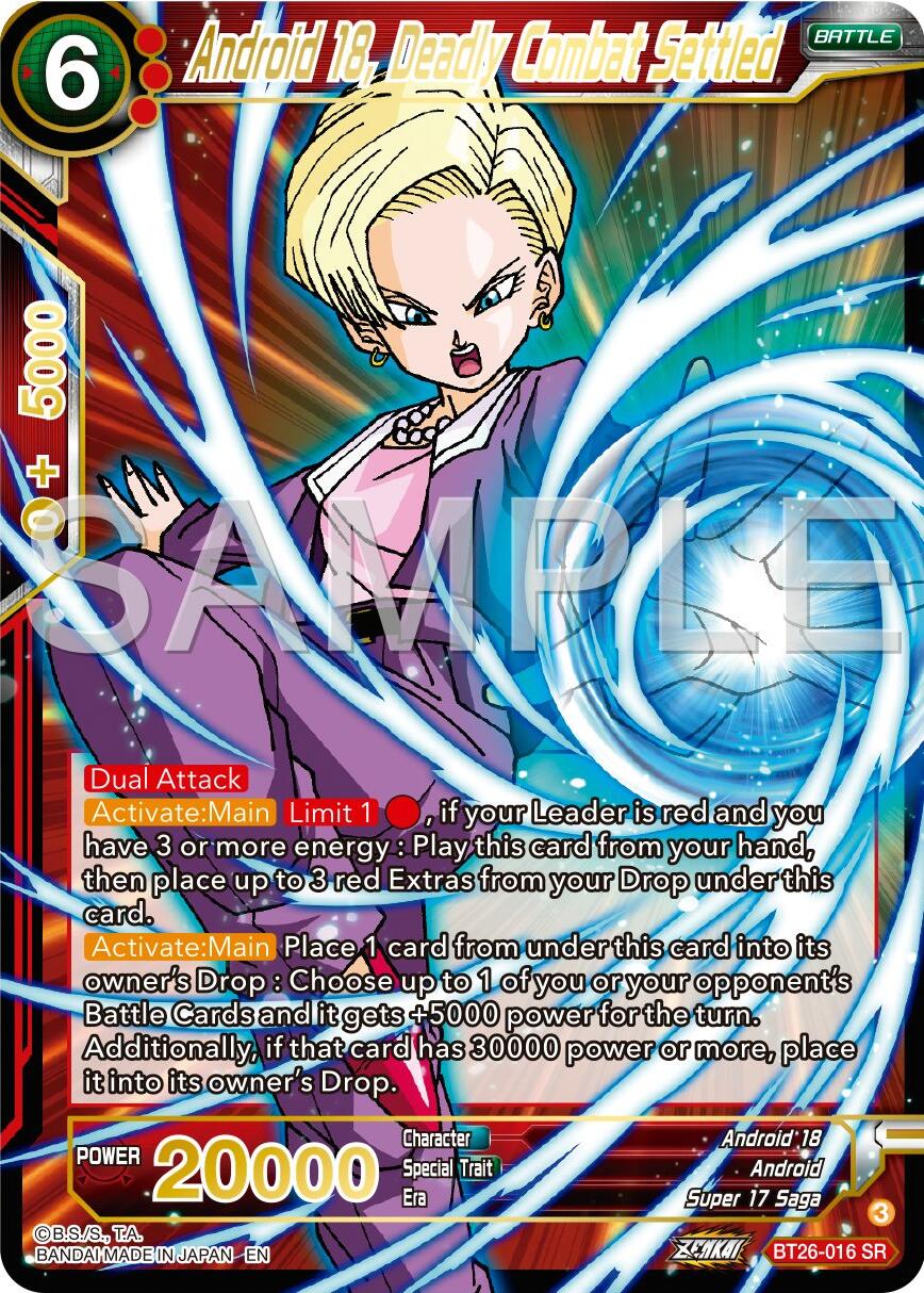 Android 18, Deadly Combat Settled (Bt26-016) [Ultimate Advent] | Devastation Store