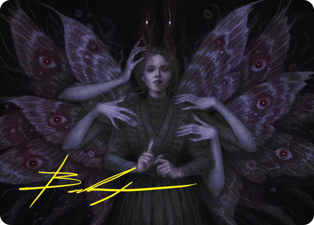 Demonic Counsel Art Card (7/54) (Gold-Stamped Signature) [Duskmourn: House of Horror Art Series] | Devastation Store