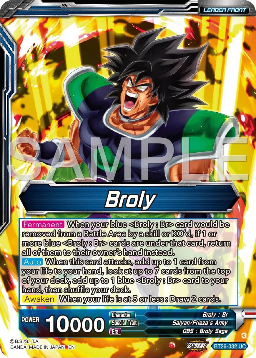 Broly // SS Broly, Full-Power Explosion (BT26-032) [Ultimate Advent] | Devastation Store