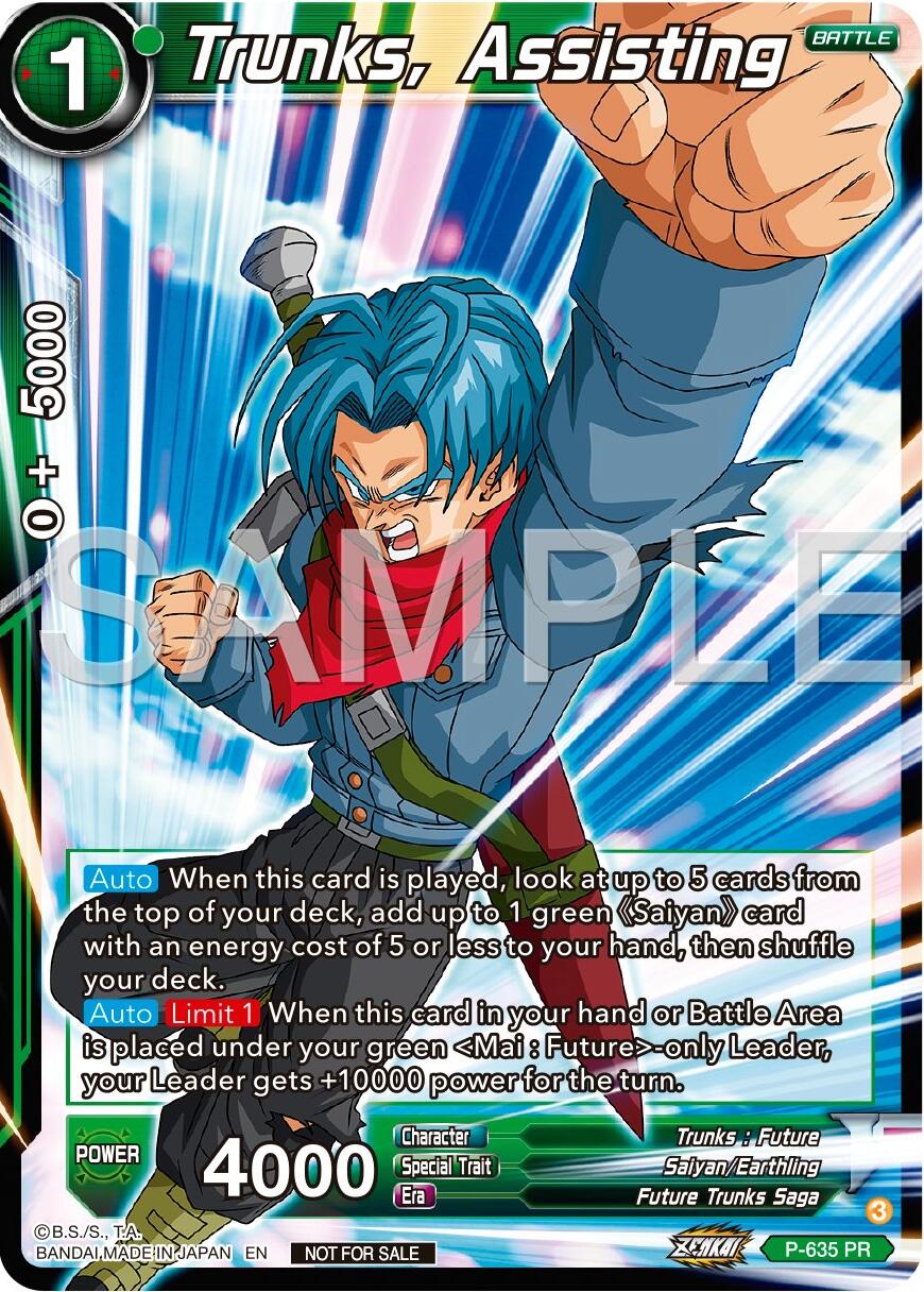 Trunks, Assisting (Zenkai Series Tournament Pack Vol.9) (P-635) [Promotion Cards] | Devastation Store