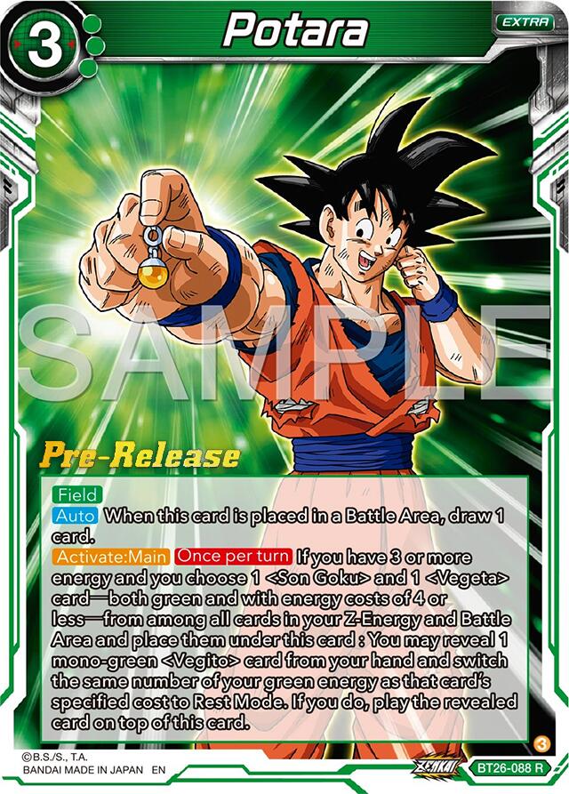 Potara (BT26-088) [Ultimate Advent Prerelease Promos] | Devastation Store