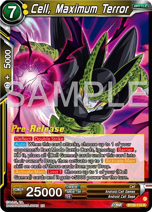 Cell, Maximum Terror (BT26-110) [Ultimate Advent Prerelease Promos] | Devastation Store