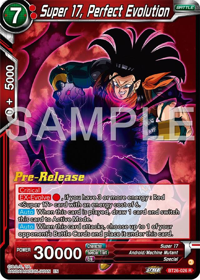 Super 17, Perfect Evolution (BT26-026) [Ultimate Advent Prerelease Promos] | Devastation Store