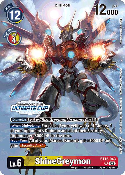 ShineGreymon [BT12-043] (Ultimate Cup 2024) [Across Time] | Devastation Store