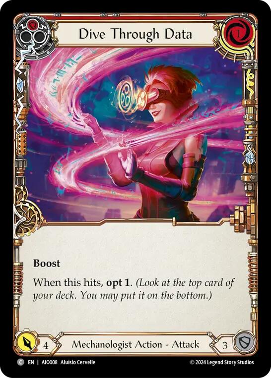 Dive Through Data (Red) [AIO008] (Armory Deck: Dash) | Devastation Store