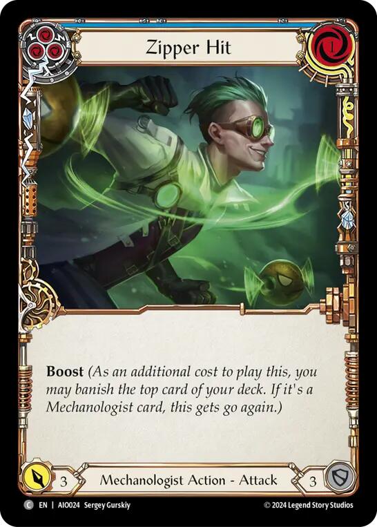 Zipper Hit (Blue) [AIO024] (Armory Deck: Dash) | Devastation Store