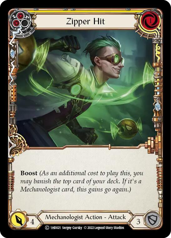 Zipper Hit (Yellow) [1HD021] (History Pack 1 Dash Blitz Deck) | Devastation Store