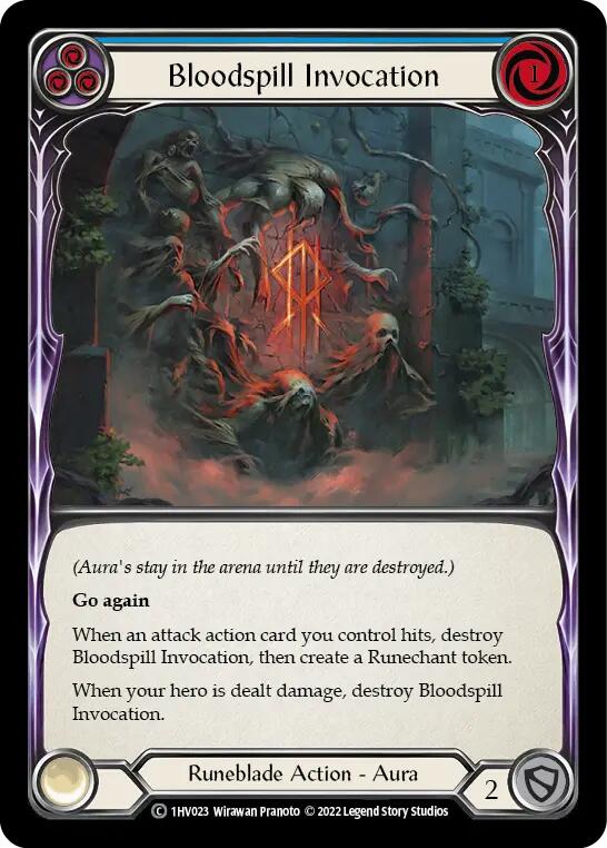 Bloodspill Invocation (Blue) [1HV023] (Historic Pack 1 Blitz Deck Viserai) | Devastation Store