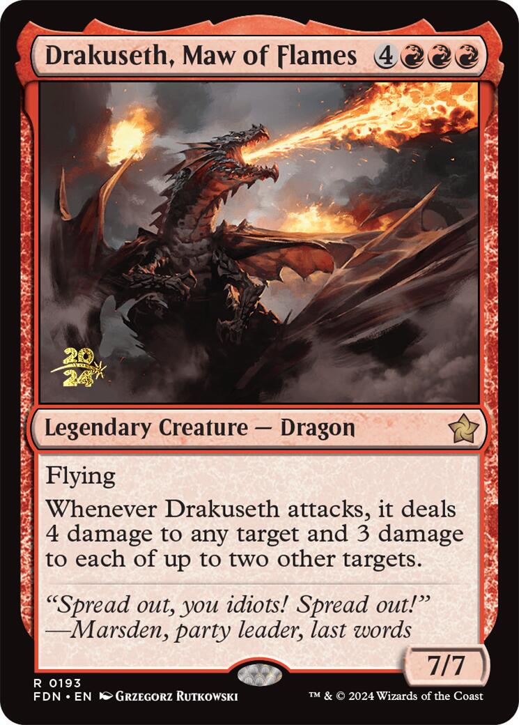 Drakuseth, Maw of Flames [Foundations Prerelease Promos] | Devastation Store