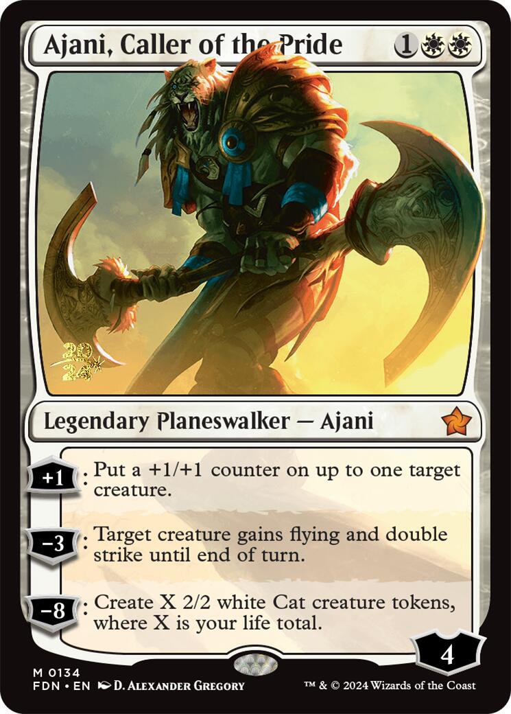 Ajani, Caller of the Pride [Foundations Prerelease Promos] | Devastation Store