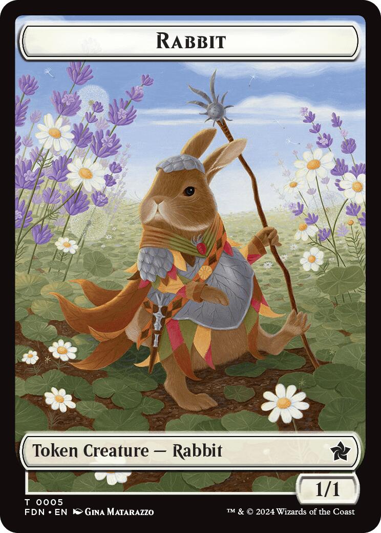 Rabbit // Soldier Double-Sided Token [Foundations Tokens] | Devastation Store