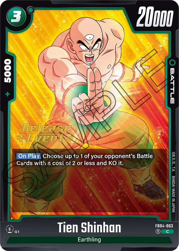 Tien Shinhan (FB04-063) [Ultra Limit Release Event Cards] | Devastation Store