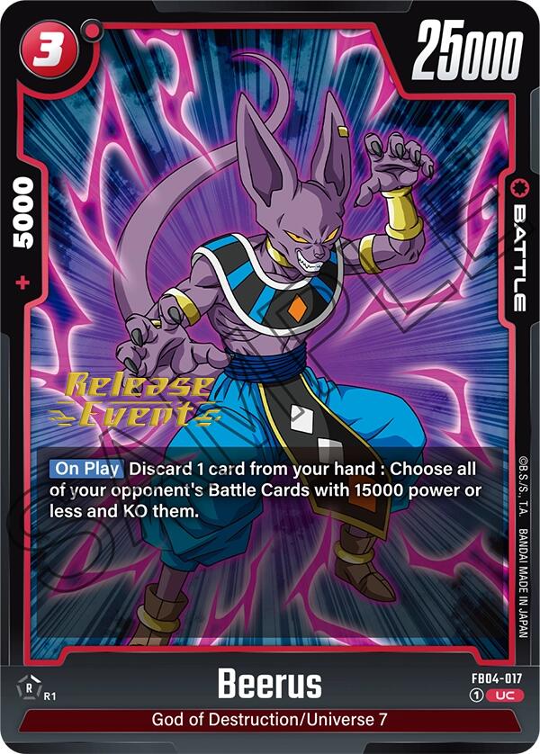 Beerus [Ultra Limit Release Event Cards] | Devastation Store