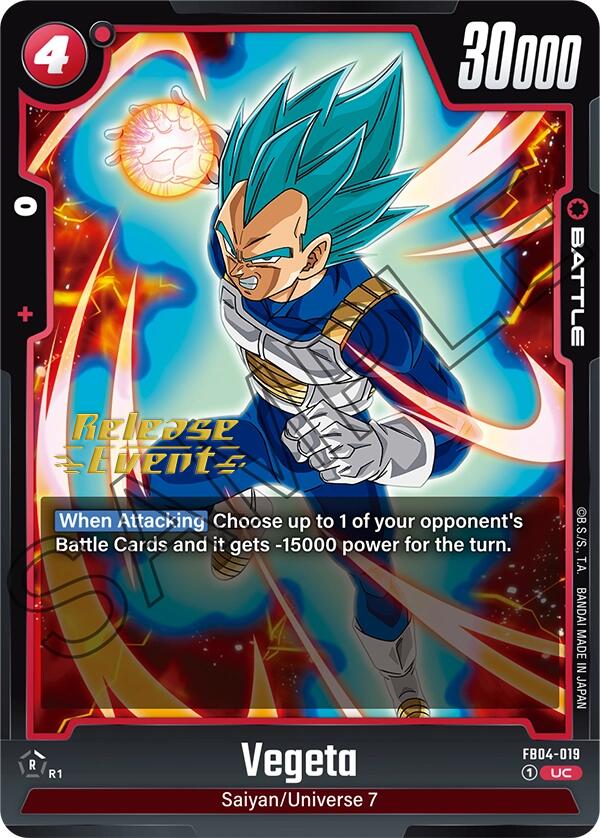 Vegeta (FB04-019) [Ultra Limit Release Event Cards] | Devastation Store