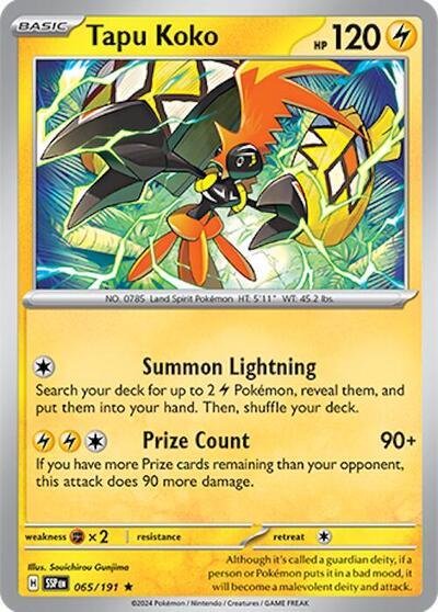 Tapu Koko (065/191) (Deck Exclusives) [Scarlet & Violet: Surging Sparks] | Devastation Store