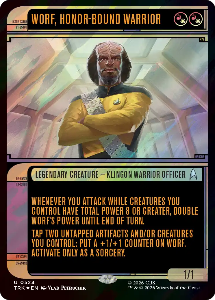 Worf, Honor-Bound Warrior (Showcase) (0524) (Surge Foil) [Star Trek] | Devastation Store
