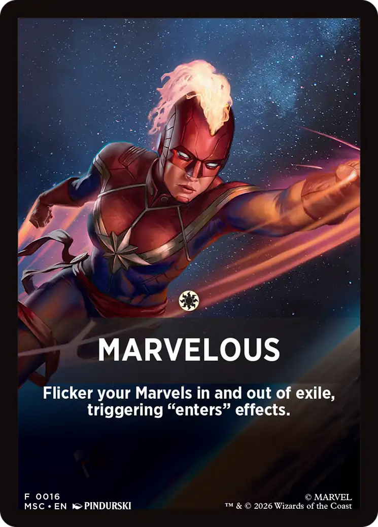 Marvelous Theme Card [Marvel Super Heroes Commander] | Devastation Store