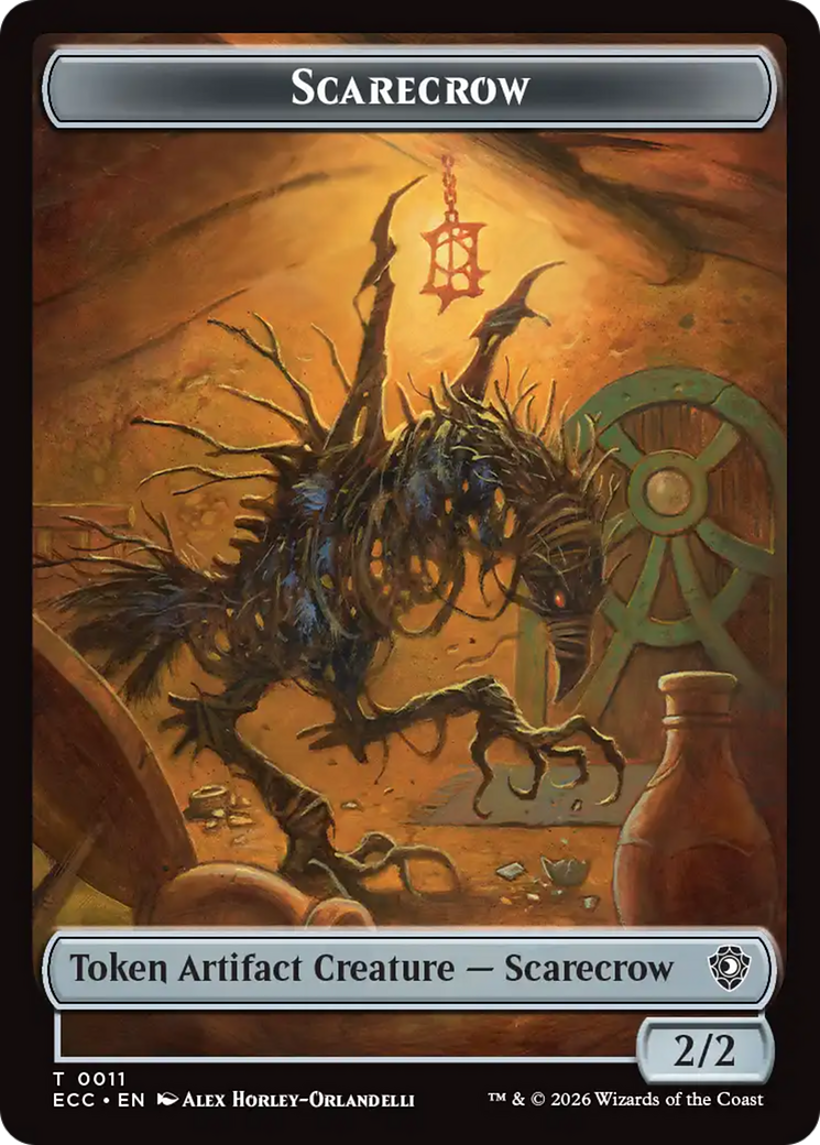 Saproling // Scarecrow Double-Sided Token [Lorwyn Eclipsed Tokens] | Devastation Store