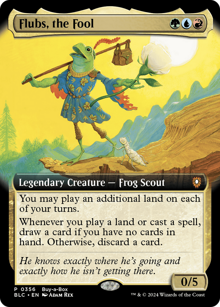 Flubs, the Fool (Buy-A-Box) (Extended Art) [Bloomburrow Promos] | Devastation Store