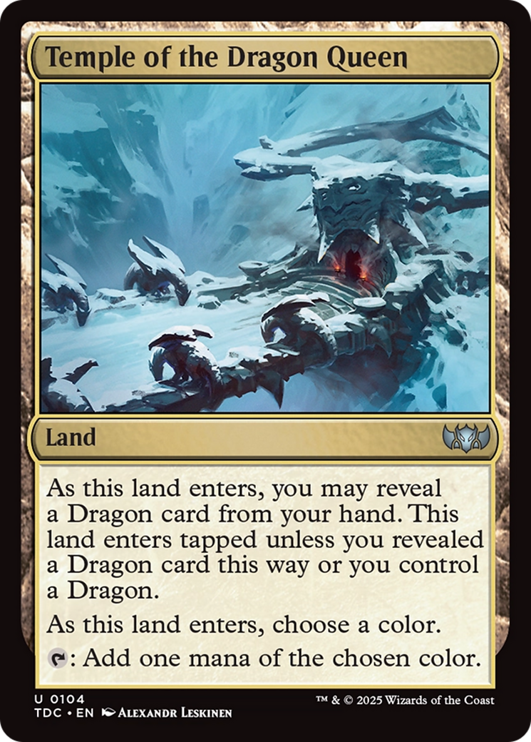 Temple of the Dragon Queen [Tarkir: Dragonstorm Commander] | Devastation Store