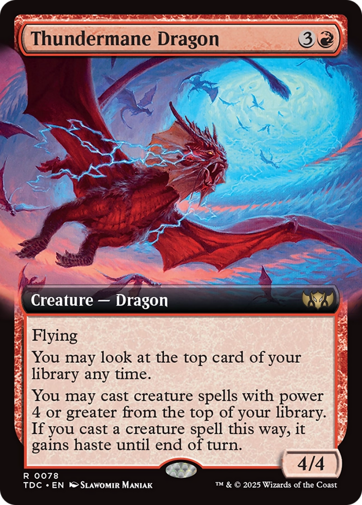 Thundermane Dragon (Extended Art) [Tarkir: Dragonstorm Commander] | Devastation Store