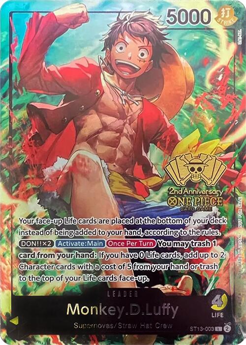 Monkey.D.Luffy (2nd Anniversary Tournament) [One Piece Promotion Cards] | Devastation Store