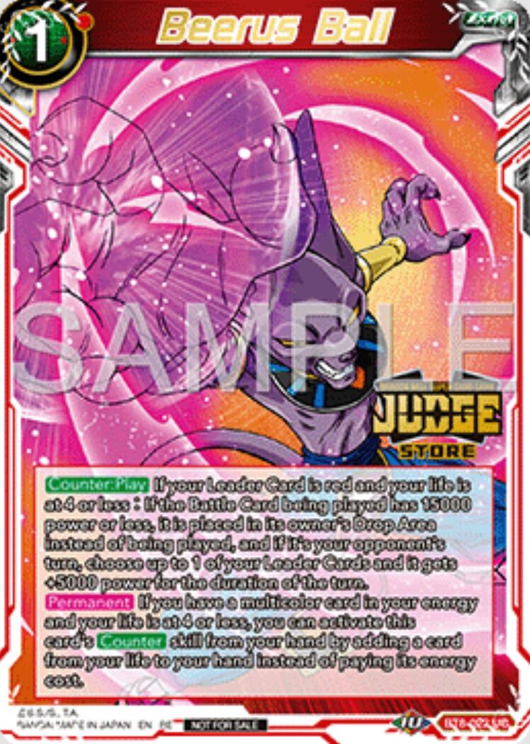 Beerus Ball (Judge Pack Vol.16) (Store) (BT8-022) [Judge Promotion Cards] | Devastation Store