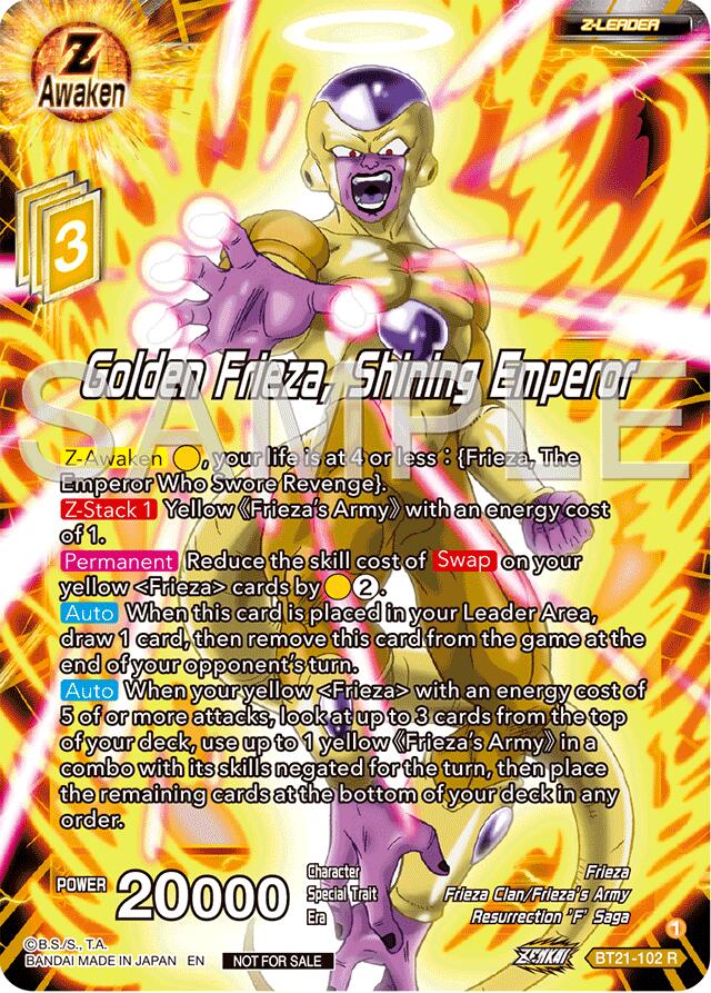 Golden Frieza, Shining Emperor (Championship 2024 Finals Zenkai Pack) (BT21-102) [Tournament Promotion Cards] | Devastation Store