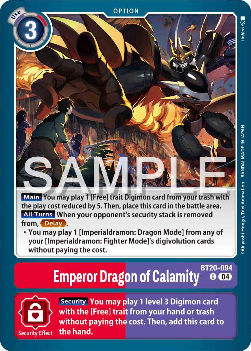 Emperor Dragon of Calamity [BT20-094] [Release Special Booster Ver.2.0] | Devastation Store