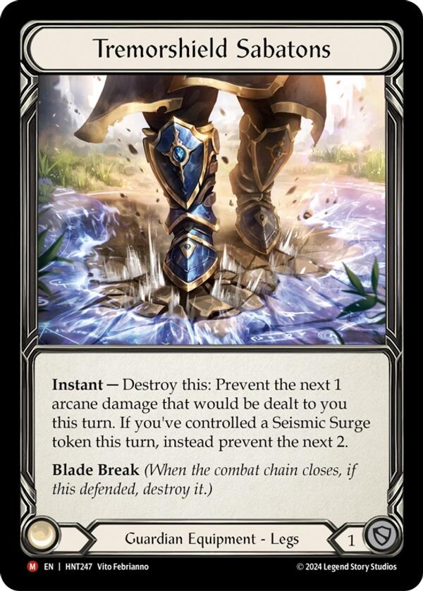 Tremorshield Sabatons [HNT247] (The Hunted)  Rainbow Foil | Devastation Store