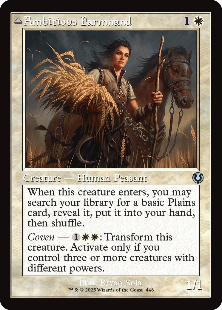 Ambitious Farmhand // Seasoned Cathar (Retro Frame) [Innistrad Remastered] | Devastation Store