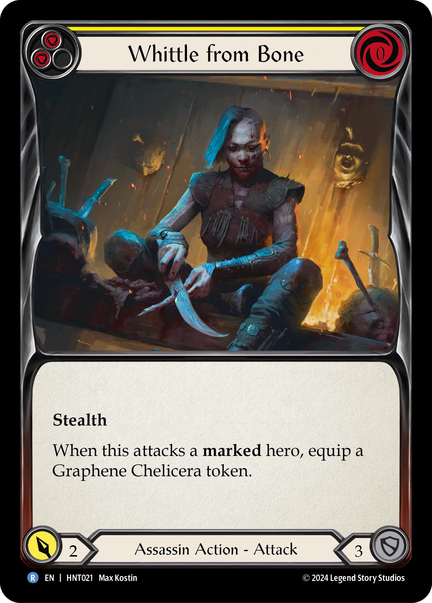 Whittle from Bone (Yellow) [HNT021] (The Hunted)  Rainbow Foil | Devastation Store