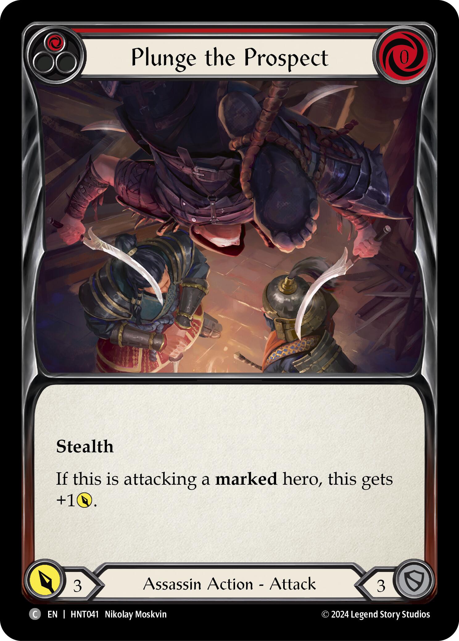 Plunge the Prospect (Red) [HNT041] (The Hunted)  Rainbow Foil | Devastation Store