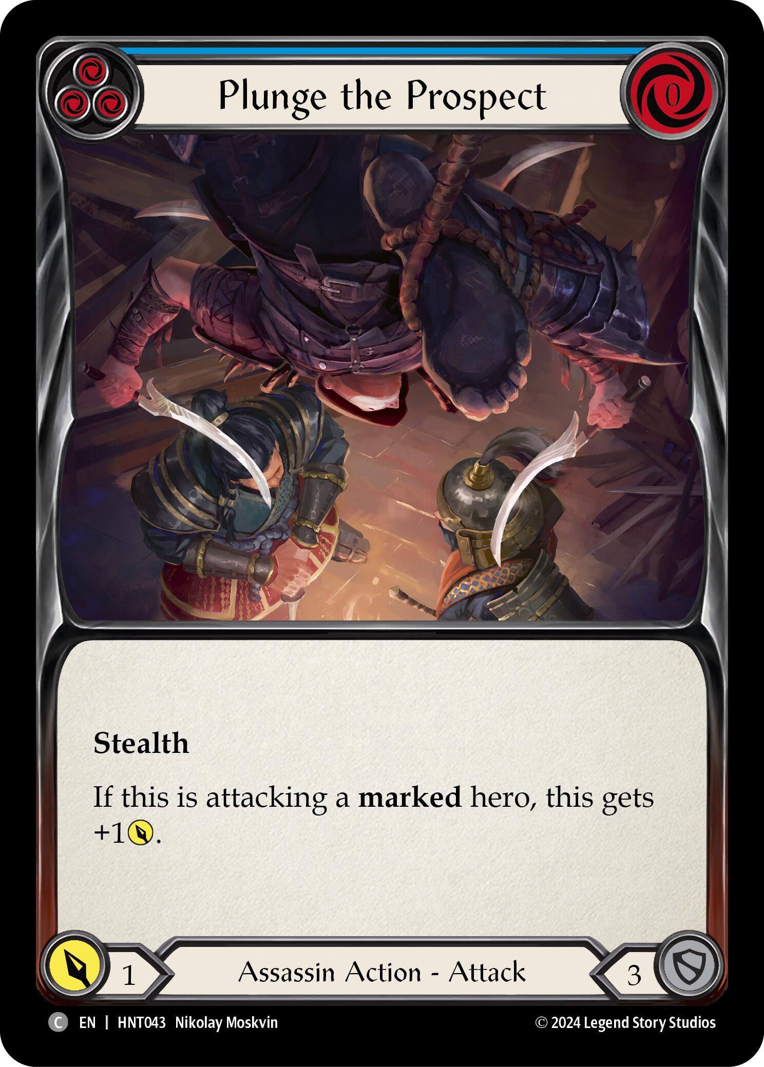 Plunge the Prospect (Blue) [HNT043] (The Hunted)  Rainbow Foil | Devastation Store