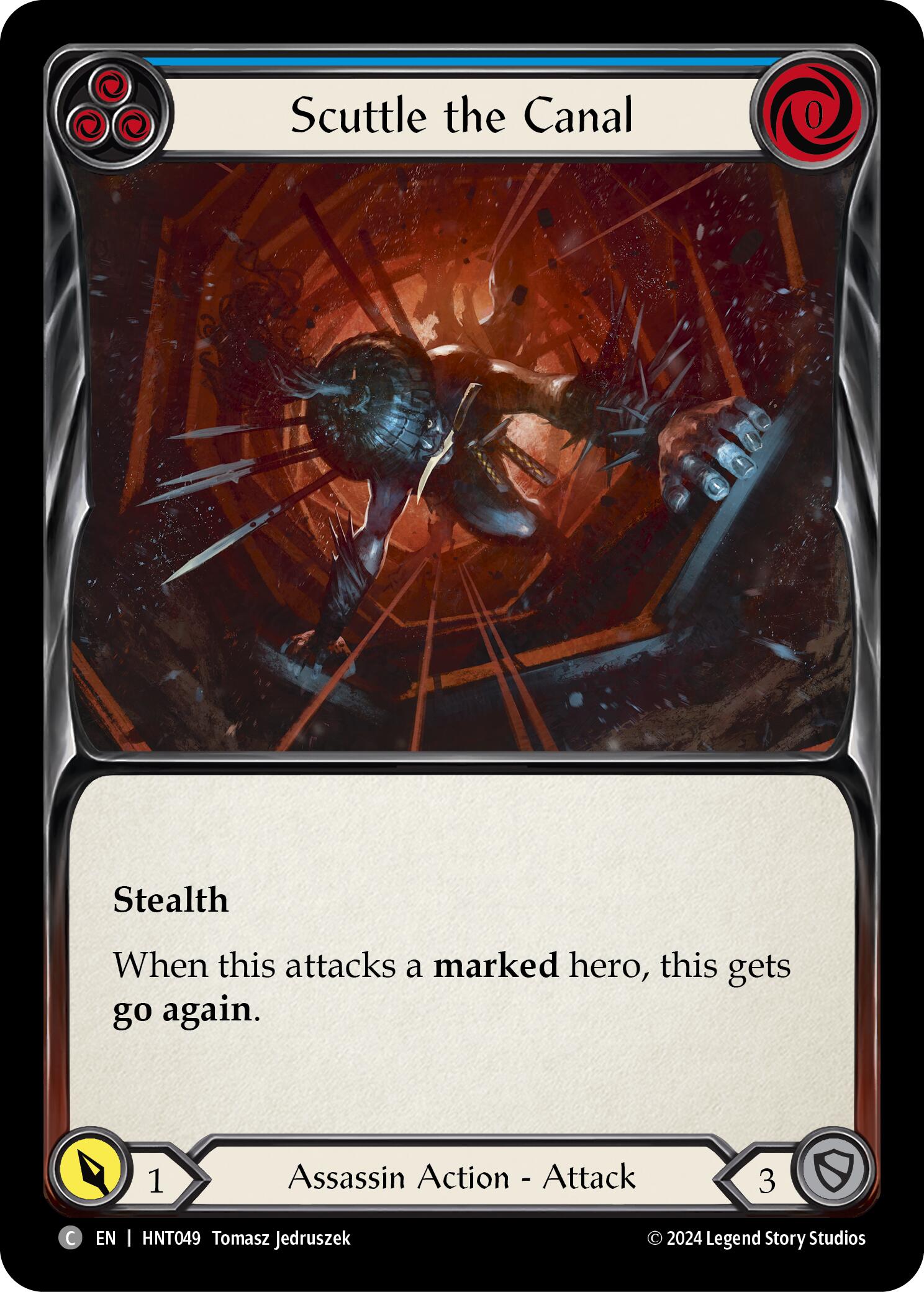 Scuttle the Canal (Blue) [HNT049] (The Hunted)  Rainbow Foil | Devastation Store