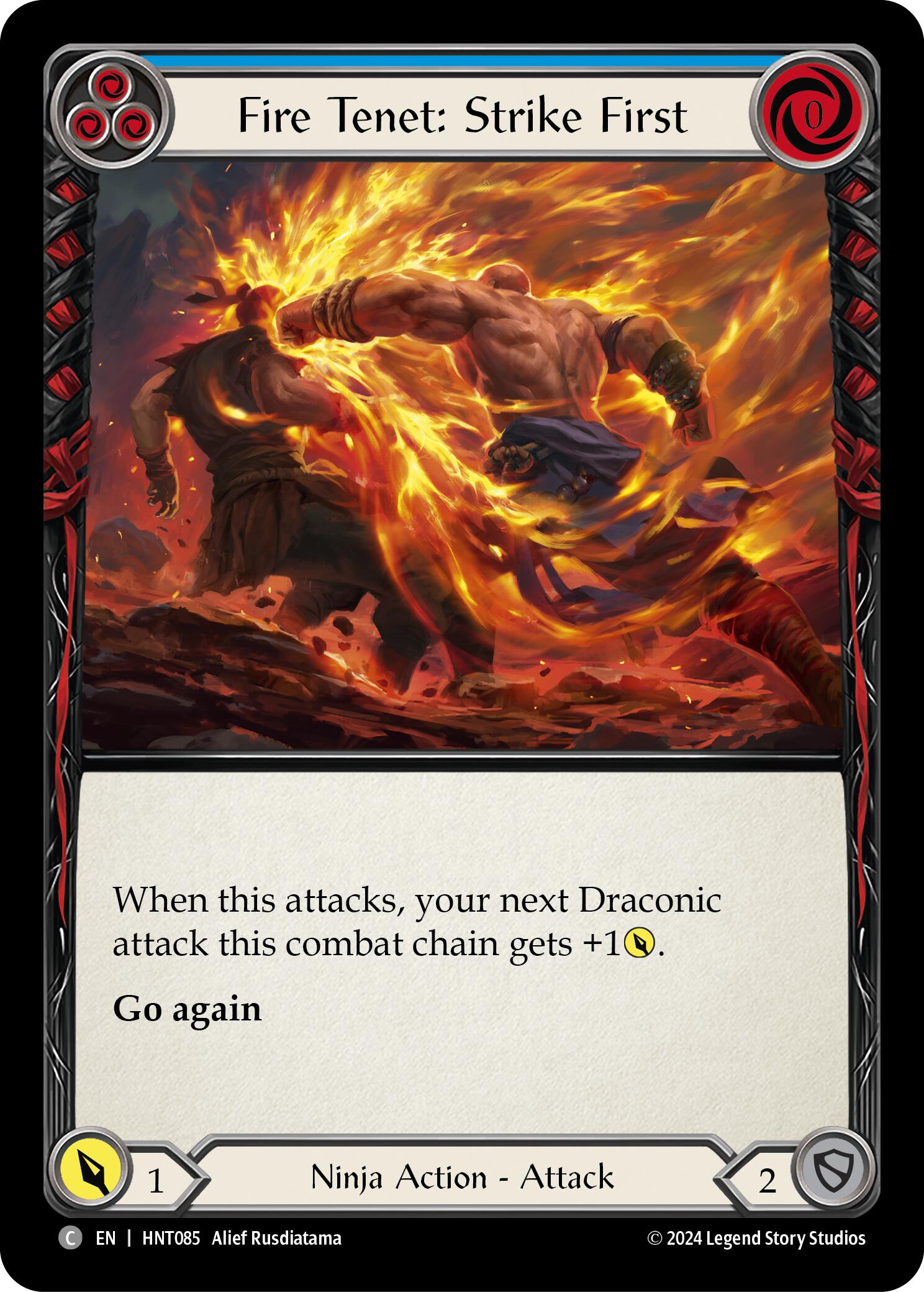 Fire Tenet: Strike First (Blue) [HNT085] (The Hunted) | Devastation Store