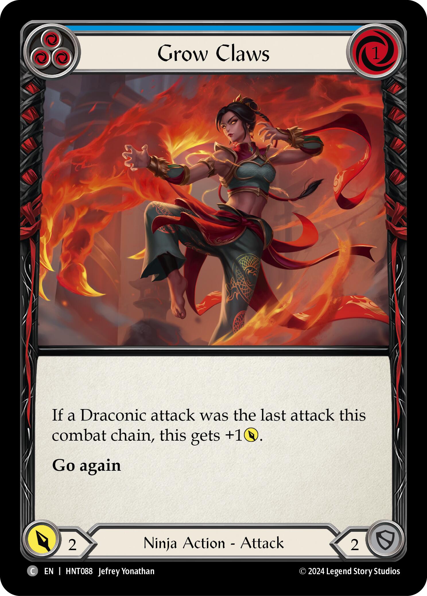 Grow Claws (Blue) [HNT088] (The Hunted)  Rainbow Foil | Devastation Store